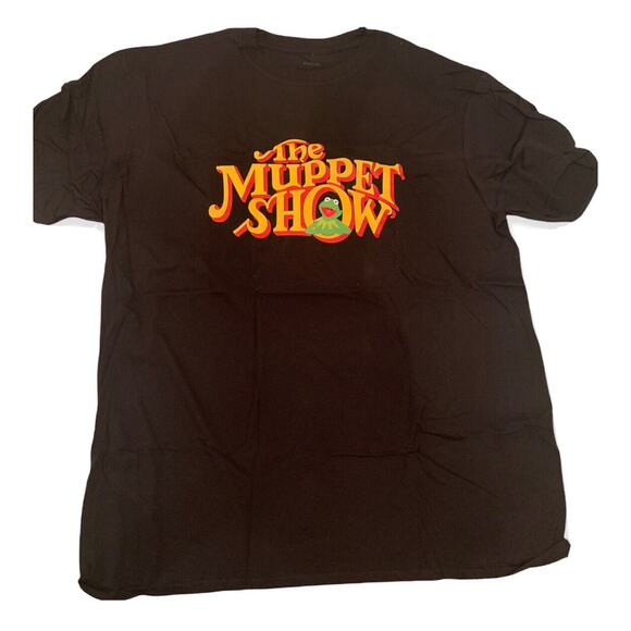 Small The Muppet Show Adult Unisex Tshirt New NWOT Black with Logo Kermit - Picture 1 of 4